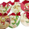 Palline Natale In Mdf Con Orsetti 10 Cm